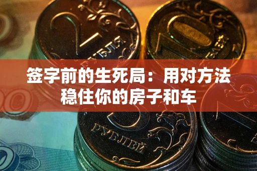 济南签字前的生死局：用对方法稳住你的房子和车